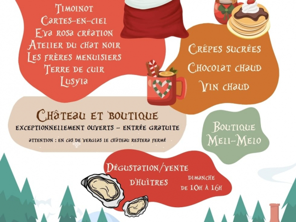 Affiche marché de Noël à Brancion