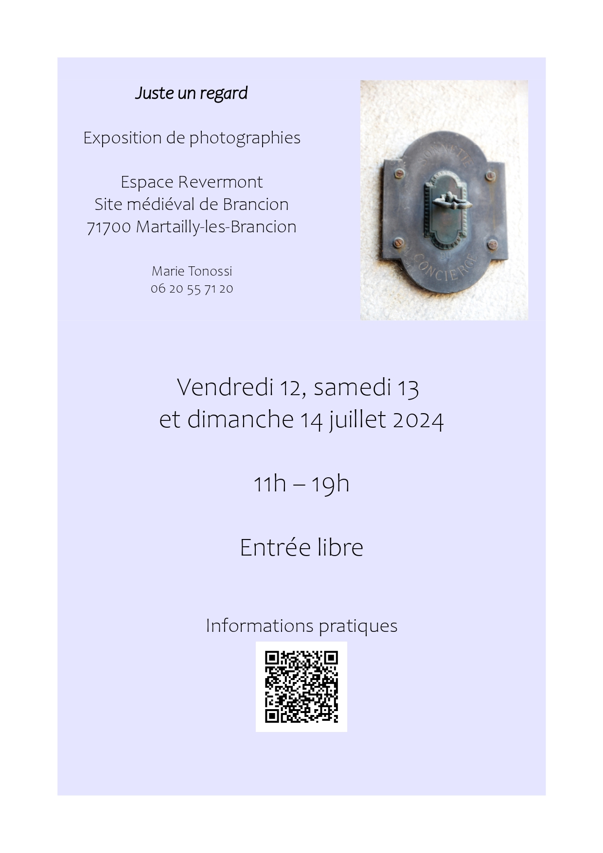 Expo photo 12 au 14 juillet